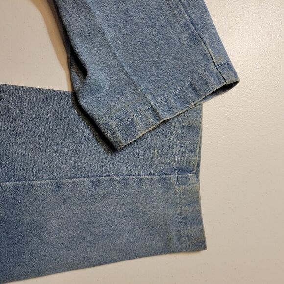 My Michelle Vintage Jumpsuit Overalls Denim Plunging Neckline Colorful Gemstones - Picture 11 of 16